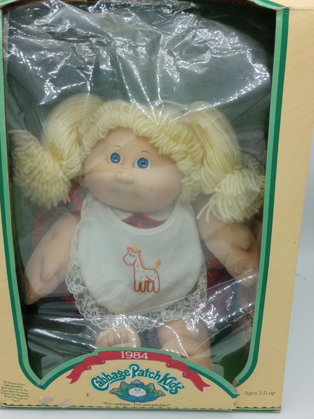 Vintage 1984 Coleco Cabbage Patch Doll with Box & Adoption Papers